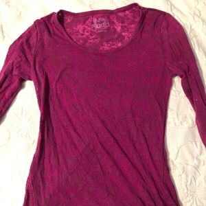 Sheer long sleeve shirt